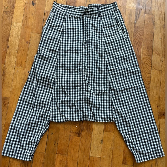 Comme des Garcons Black and White Checkered drop crotch pants S - Picture 1 of 7